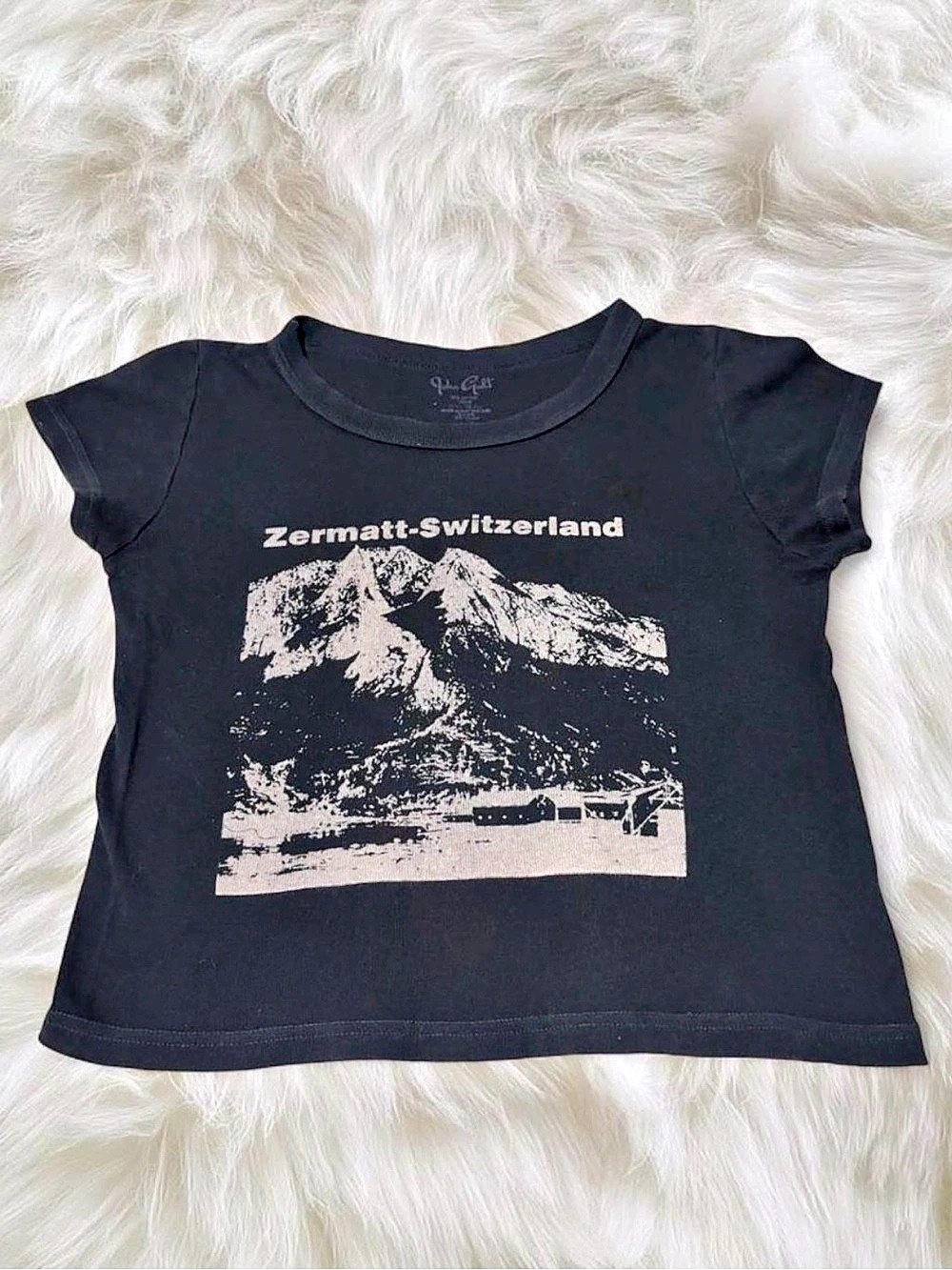 Pacsun Zermatt Switzerland Graphic Tee Black size small